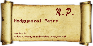 Medgyaszai Petra névjegykártya