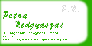 petra medgyaszai business card